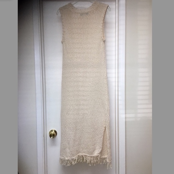 NEW ANTHRO CALLAHAN ISLA IVORY KNIT MIDI DRESS SLITS - Picture 11 of 13
